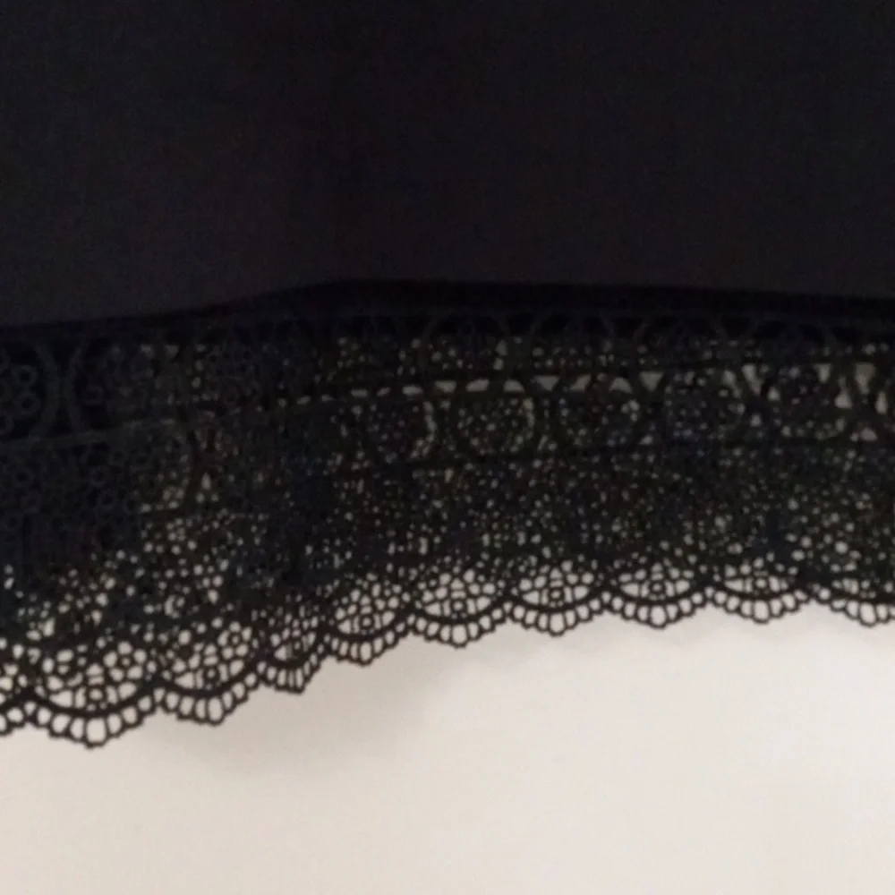 Mynt 1792 Black New Knee Length Lace Trim Skirt Size 22W - Picture 3 of 3